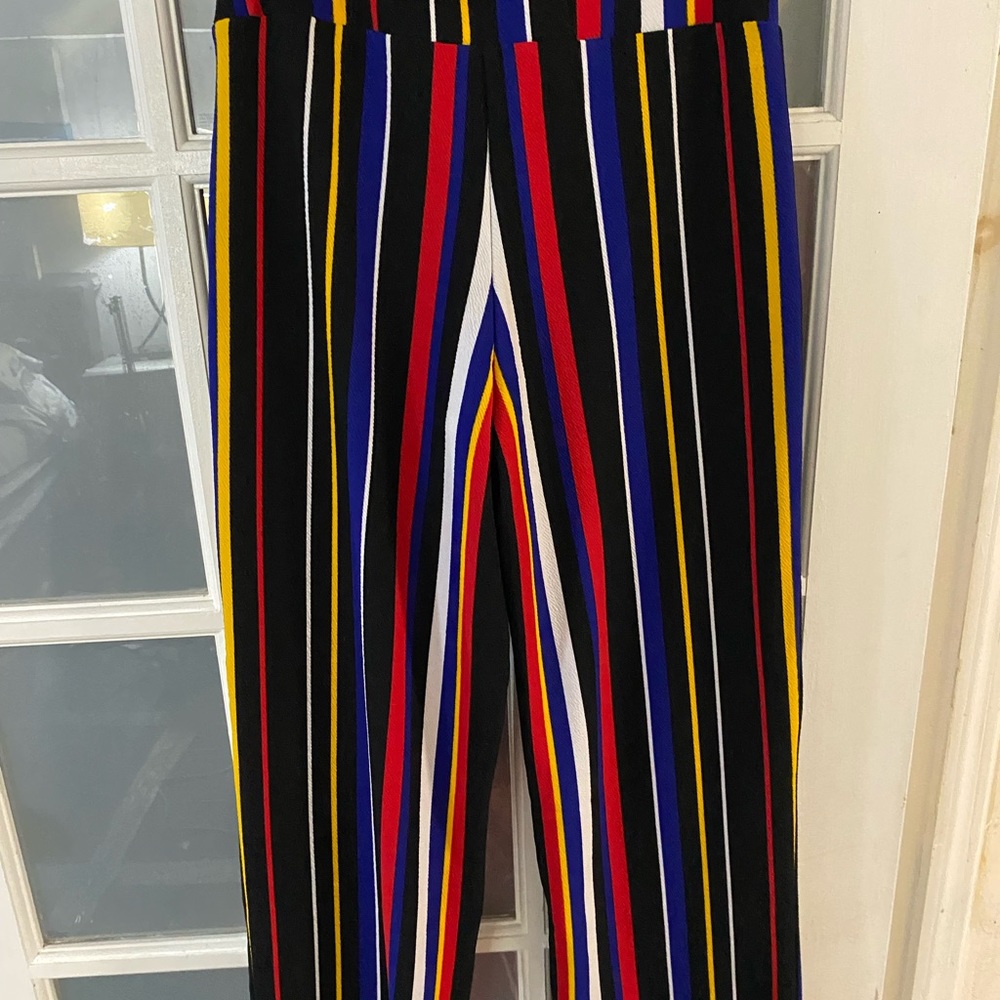 Fashion Nova high waisted strips pants